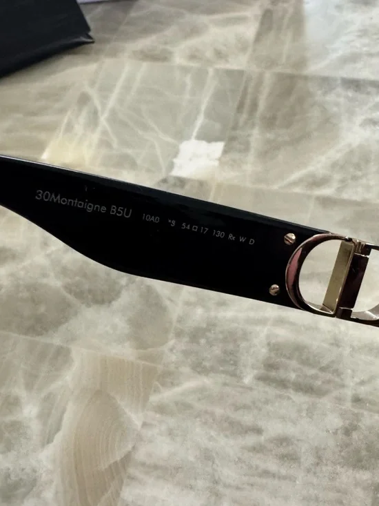 Dior Black Cat-Eye Sunglasses with Gold Hardware - Picture 4 of 6